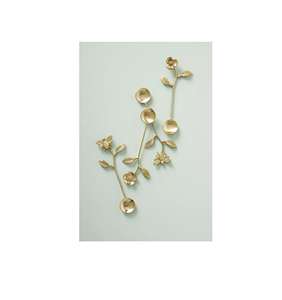 Recipientes de Almacenamiento de Cocina de Acero Inoxidable y Latón con Asas de Flores, Utensilios Dorados con Bolsa de Cordón, Regalo Premium para Cocina - Product Image 1