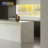 3200*1600mm 3D imprimé Calacatta Quartz dalle fond de pierre translucide grandes dalles de pierre pierre de Quartz pour fabriquer