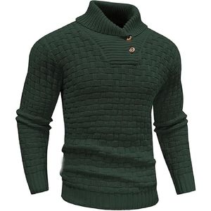 Chandails en tricot décontractés de printemps anti-rides pour hommes de qualité supérieure en vente en gros de chandail en polyester de couleur unie motif hiver - Product Image 1