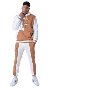 Vêtements de sport pour hommes Survêtements solides imprimés Survêtement décontracté Nouveau style Sweats à capuche et pantalons de survêtement à fermeture éclair Ensembles deux pièces - Product Image 2