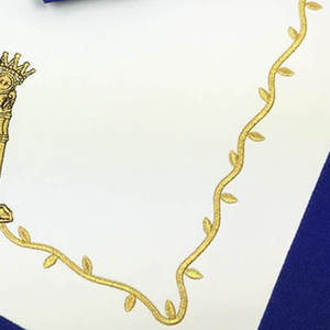 Ensemble de tabliers d'officiers de la loge bleue maçonnique de haute qualité broderie personnalisée artisanat couture y compris tablier Ronpex - Product Image 6