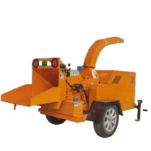Máquina trituradora de madera ecológica de gran oferta, trituradora de ramas de jardín con Motor diésel móvil