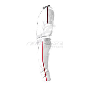 Ensemble de maillots de baseball sans manches durables, tissu en polyester recyclé écologique, uniforme respirant à fines rayures - Product Image 4