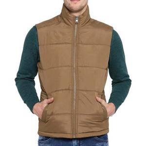 Chaquetas sin mangas personalizadas con diseño de forro polar con cremallera, chaleco acolchado ligero para hombre para correr, senderismo, chaquetas para hombre de calle alta - Product Image 1