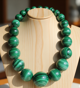 High Quality 18-Inch Silver 925 Gold Plated Women's Hand Knotted Beaded <b>Bracelet</b> Natural Malachite Stone <b>Beads</b> Freshwater Trendy - Product Image 3