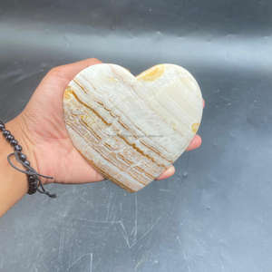 หินคริสตัลบำบัดสำหรับ80X80X30mm งานฝีมือจากหินแจสเปอร์จากธรรมชาติลูกไม้บ้าบอรูปหัวใจขนาดใหญ่ - Product Image 4