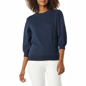 Sudadera con capucha larga bordada transpirable de talla grande para mujer, estilo casual oversize con cuello redondo, ropa de calle de otoño, venta al por mayor desde Pakistán - Product Image 6