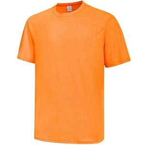 T-shirt de sport de course à pied pour homme à manches courtes à séchage rapide, col rond, couleur unie, respirant, grande taille, t-shirt pour homme - Product Image 3