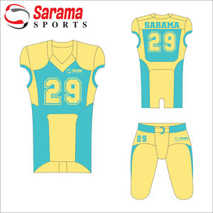 เสื้อเจอร์ซีย์อเมริกันฟุตบอลสไตล์ใหม่,เครื่องแบบอเมริกันฟุตบอลแบบเย็บแท้ - Product Image 1