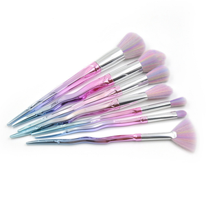 Manche de galvanoplastie à paillettes personnalisées ensemble de pinceaux de maquillage synthétique ensemble d'outils cosmétiques <span class=keywords><strong>pinceau</strong></span> de maquillage pour débutant - Product Image 2