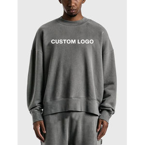 2025 hommes lavage à l'acide poids lourd sweat pantalons de survêtement ensemble décontracté vêtements de sport survêtement hiver éponge tissu imprimé pour - Product Image 2