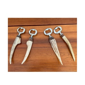 ที่เปิดขวดฮอร์นที่ทำจากฮอร์นแท้ขัดเงาแบบธรรมชาติทนทานด้ามจับแข็งแรงมีสไตล์อุปกรณ์บาร์สำหรับสะสม - Product Image 5