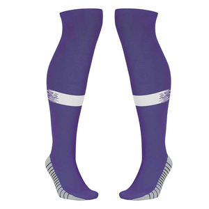 Purple Knee High Soccer <b>Socks</b> Breathable Knitted Solid Color Adults Football Sport Use Standard Thickness - Product Image 1