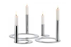 Candelabro Moderno de Acero Inoxidable con Diseño de Onda, para Tres Velas Cónicas, Centro de Mesa de Lujo para Bodas, Decoración del Hogar - Product Image 3