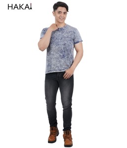 เสื้อยืดคอกลมสไตล์วินเทจสำหรับผู้ชาย ผ้าถักจากฝ้าย 100% เป็นมิตรต่อสิ่งแวดล้อม - Product Image 4