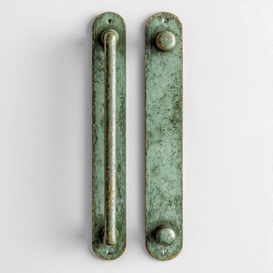 Tirador de puerta de latón macizo de diseño moderno con acabado antiguo para dormitorio, cocina, baño, interiores de primera calidad - Product Image 1