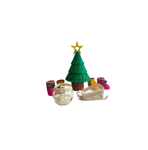 Campana de mimbre de Navidad de mimbre de Vietnam/adorno de corona de mimbre de paja tejida de Navidad/regalo de decoración de fiesta de bola de ratán - Product Image 3