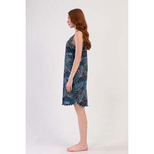 KADIN P.SUPREM XXL GENIS ASKILI BIBILALI ETEGI OVAL TUNIK - สีน้ำมัน - สีน้ำมัน - Product Image 3