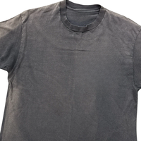 T-shirt Oversize en Jersey 100% Coton Gris Anthracite Délavé Style Vintage, Doux, Streetwear, Logo Personnalisé OEM ODM