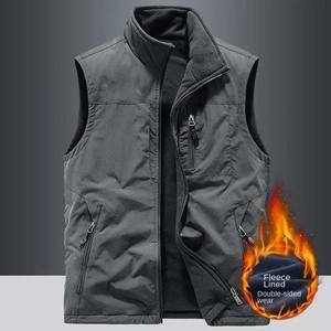 Men's High Quality Winter Warm Jackets Zipper Utility Veste Homme Sleeveless <b>Black</b> Quilted Puffer Men <b>Vests</b> - Product Image 2