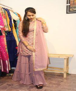 Magnifique motif, nouveau designer, multicolore, dernière collection, costume ethnique en coton et soie mélangés pour mariage et fête, avec shalwar kameez - Product Image 5