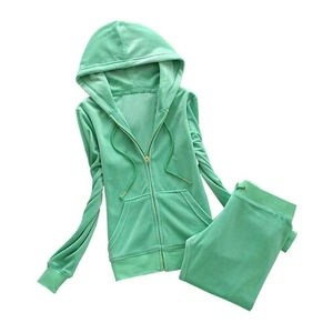 Wholesale <b>Women's</b> Velour Tracksuit Two-Piece <b>Jacket</b> and Pants Set Casual <b>Velvet</b> Tracksuit For <b>Women</b> - Product Image 4