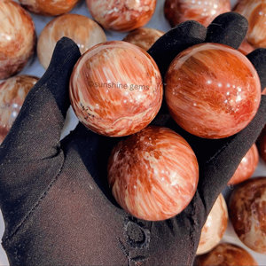 Esfera de cristal de escocita y estilbita marrón oscuro, de cuarzo para curación Natural piedra preciosa, meditación, suministro a granel - Product Image 2