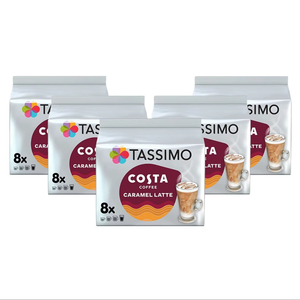 Capsules de café Tassimo Cost'a Caramel Latte x8 (Pack de 5, 40 boissons au total) - Product Image 1