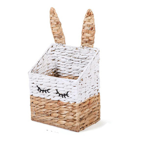 Vente en gros de paniers arc-en-ciel faits à la main en jacinthe d'eau pour enfants OEM variété de couleurs armoires à jouets de stockage fabriquées au Vietnam - Product Image 5