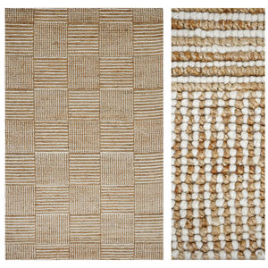 Recién llegado, Alfombra tejida plana trenzada de yute Reversible ecológica, Alfombra tejida Natural hecha a mano con antideslizante para sala de estar - Product Image 3