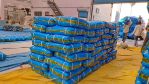 แผ่นพลาสติกผ้าใบกันน้ำเคลือบ HDPE 150gsm สำหรับคลุมรถบรรทุกและไซต์ก่อสร้างสไตล์เรียบง่าย - Product Image 4