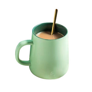 Tazza in Ceramica Minimalista da 12oz con Coperchio Termoresistente 3D, Logo Inciso al Laser, Lavabile in Lavastoviglie, per Bevande Calde e Fredde, con Cucchiaio, Caratteristiche Sublimatiche - Product Image 4