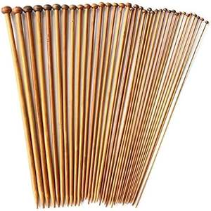 Ensemble d'aiguilles à tricoter en bois de qualité supérieure - 18 paires à pointe unique, 36 pièces, tailles de 2 mm à 10 mm, durables et écologiques pour la couture - Product Image 5