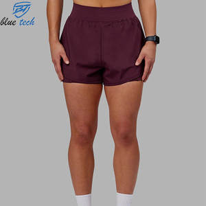 Pantalones Cortos Deportivos de Cintura Alta para Mujer, Transpirables, de Secado Rápido, para Entrenamiento, Yoga, Estiramiento, Fitness, Diseño de Logotipo Personalizado - Product Image 1