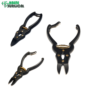 HASNI SURGICAL Pince à ongles mycosés double action noire avec ressort doré Instruments de dermatologie pour usage clinique - Product Image 3