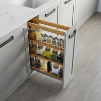 Soft-Close Wooden Kitchen Base Cabinet Lager regal Ausziehbarer Pantry Organizer mit Slide Technology Efficient Storage Solution