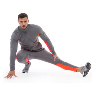 Ensembles de survêtement de jogging en polyester pour hommes personnalisés Ensemble deux pièces Veste et pantalon de survêtement en nylon zippés Patchwork Survêtement en nylon pour hommes - Product Image 1