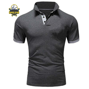 Blanco de algodón suave sólido de manga corta clásico de alta calidad para hombre para Polo diseño personalizado con ajuste OEM de bajo precio - Product Image 5