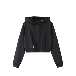 Street Style <b>Crop</b> Top Women/Girls Casual <b>Zip</b> <b>Up</b> Hoodies Long Sleeves Winter Autumn Fashion Oversized <b>Crop</b> top <b>Hoodie</b> for Women - Product Image 2
