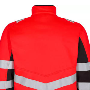 Premium Quality 100% Polyester <b>Softshell</b> Safety Workwear <b>Jacket</b> ANSI Class 2 Waterproof <b>Hi</b> <b>Vis</b> Reflective Tape Customized Logo - Product Image 4