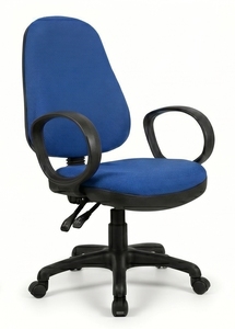 Fabric Office <b>Chair</b> with Fixed Armrests Swivel Base Ergonomic Design for Home Office Use - Product Image 5