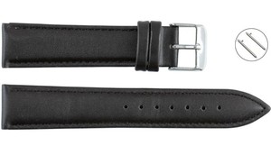 Bracelet de montre intelligent unisexe en cuir noir de luxe 680 QR avec boucle en acier inoxydable, souple et réglable, pièce de rechange pour montre - Product Image 6