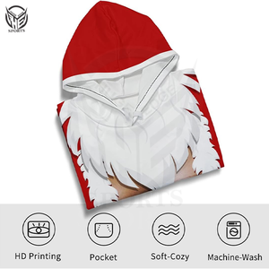 100% Cotton Fleece Solid Hooded <b>Christmas</b> <b>Hoodie</b> for <b>Men's</b> Oversized Fit Eco-Friendly & Quick Dry Winter Wear - Product Image 4