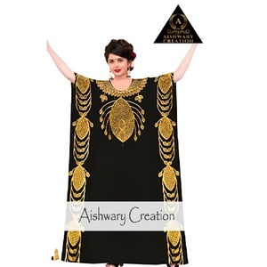 Summer Beach Kaftan Dress for Women Handmade Tie Dye Loose Fit Maxi Woven Rayon Natural Waist Floor Length Islamic Style Robe - Product Image 1