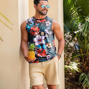 Camiseta de atletismo personalizada para hombre 90% poliéster 10% LICRA sublimación transpirable Casual correr entrenamiento camiseta sin mangas - Product Image 3