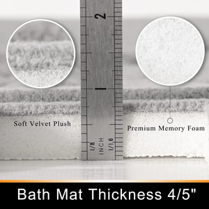 Minimalist Rectangle <b>Memory</b> <b>Foam</b> Bath <b>Mat</b> Solid Gray Anti Slip Rubber Backing For Bathroom Floor Microfiber bath <b>mat</b> <b>Memory</b> <b>foam</b> - Product Image 4