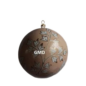 Elegante PAPEL DE Navidad Mache Ball Tree Decoraciones de tamaño personalizado Adornos colgantes para interiores 8 cm para decoración festiva - Product Image 1