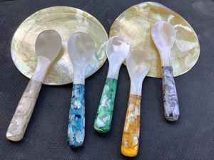 ช้อนหอยเป๋าฮื้อหอยมุกทำขึ้นอย่างประณีตสำหรับคาเวียร์หรูหราเสิร์ฟเครื่องจักสานงานฝีมือ - Product Image 2