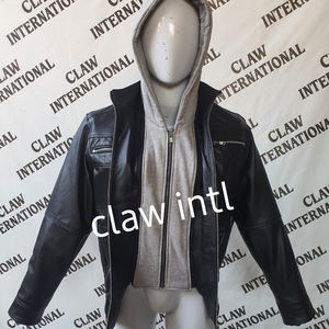 Veste en cuir avec logo personnalisé du fabricant professionnel pour l'hiver fermeture à glissière en fourrure de mouton imperméable de grande taille fabriquée au Pakistan - Product Image 2