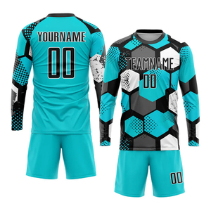 High Quality Custom Soccer Jersey <b>Set</b> Custom Logo Print Quick Dry Stretch Sportswear Breathable 100% Polyester Anti-Bacterial - Product Image 2